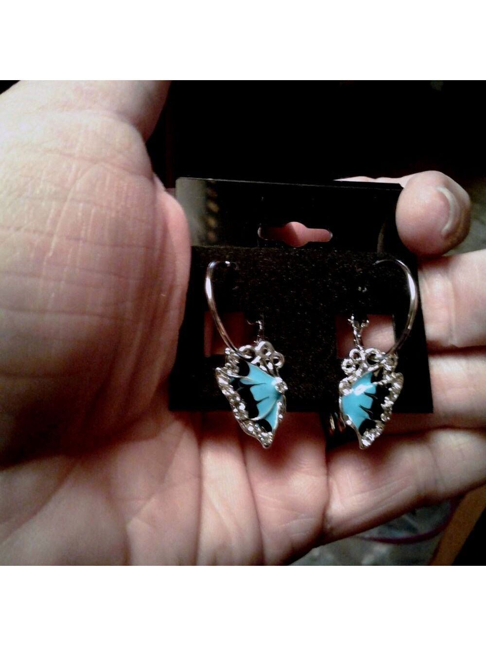 Jewel Tip Butterfly Earrings